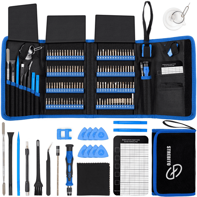Precision Screwdriver Sets 142-Piece Electronics Precision Screwdriver with 120 Bits Magnetic Repair Tool Kit for iPhone, Computer,Household Appliances, Jewelry, Guita, Tablet,Game Console
