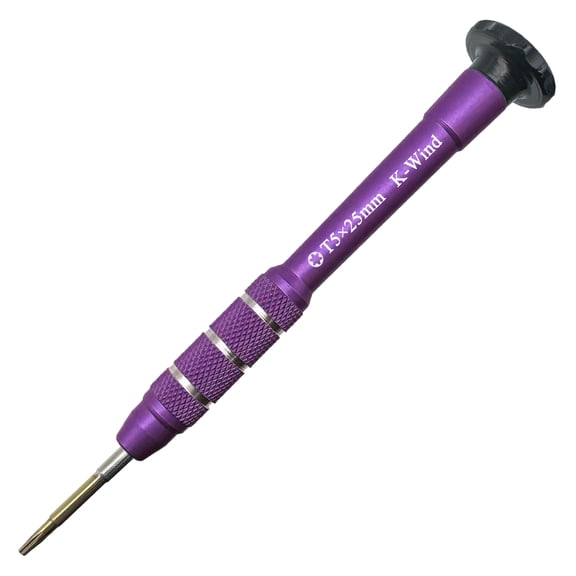 Precision Screwdriver T5, Six-point Star-shaped Magnetic Tip, Micro Electronic Screwdriver Compatible with Computer Laptop, S2 Steel T5 Head, Rotating Cap, Anti-slip Grip