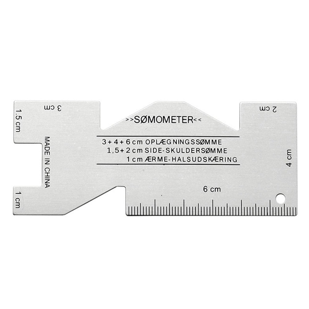 Precision Seam Measuring Gauge Metal Quilting Tailor Ruler Template ...