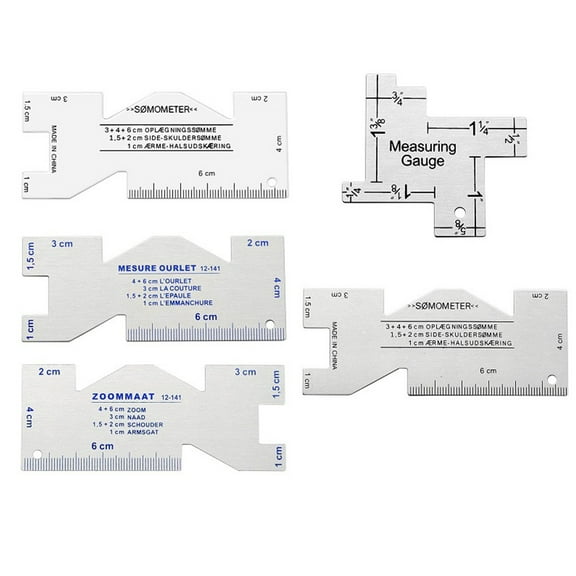 Precision Seam Measuring Gauge Metal Quilting Tailor Ruler Template Sewing Diy Patchwork Ruler Acrylic Gauge Hand Tool D Fangkenuo