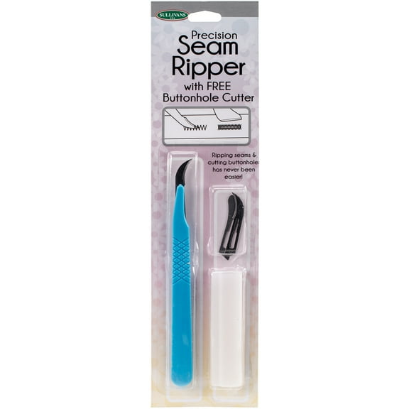 Precision Seam Ripper With Free Buttonhole Cutter - Blue