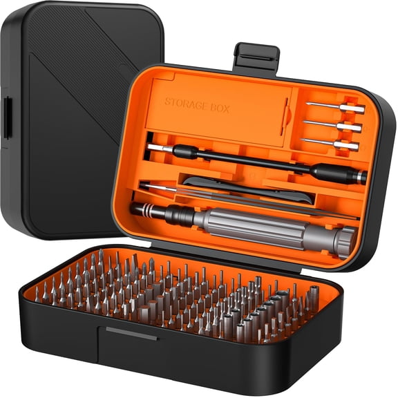 Precision Set 150 In 1 Magnetic With Mini Built-in Box Repair Tool Kit For Computer Laptop Macbook Pc Ps5 Controller Jewelers Glasses Orange