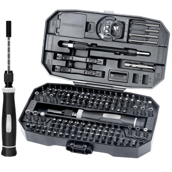 Precision Set 153 In 1 Electronics Tool Kit With Case 140 Magnetic Bits - Computer Laptop Macbook Pc Game Controller Rc Phone Repair