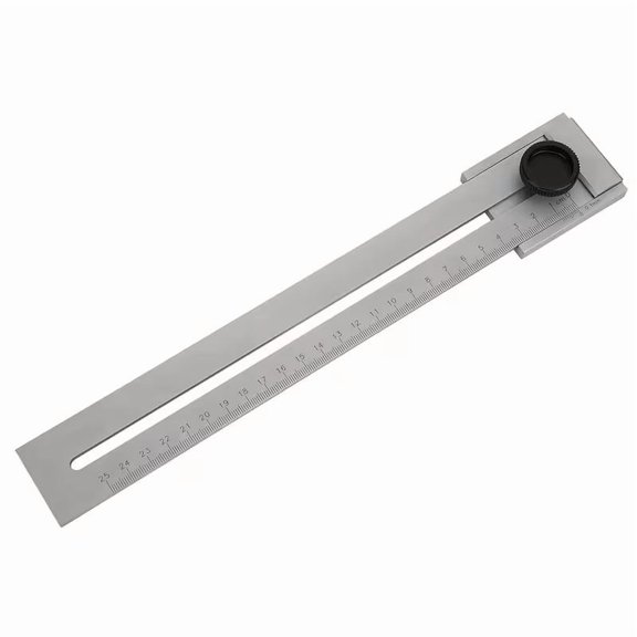 Precision Sliding Line Ruler - 250mm Carbon Steel Parallel Marker Gauge for Woodworking and Mechanical Processing