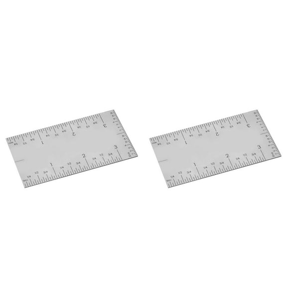 Precision Square Edge Ruler - 3" Stainless Steel Pocket Rule with All-Side Markings, for Woodworking, Engineering & Crafting - Matte Finish Anti- Measuring Tool