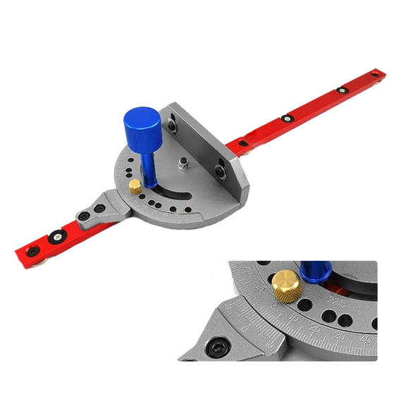 Precision Table Saw Gauge with 400mm Fence Anti-high Temperature Aluminum Alloy Stop Sawing Assembly Ruler