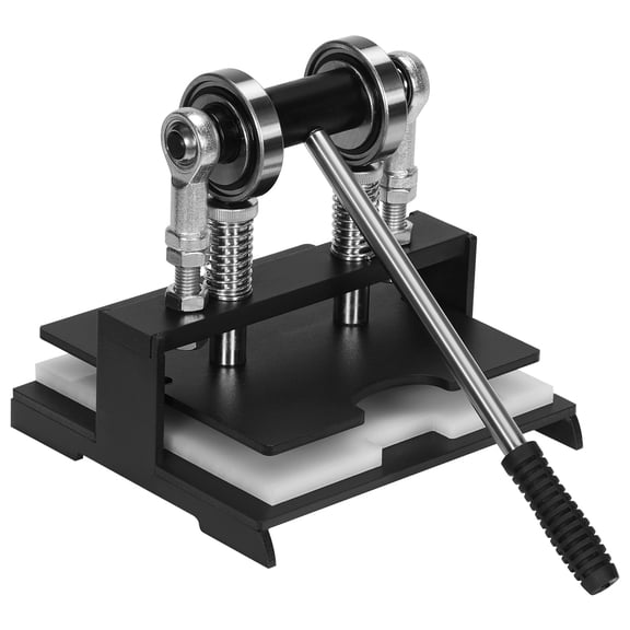 Precision Table Tennis Rubber Cutting Machine, Manual Lever Die Cutter with Dual Bearings & 8mm Thick Steel Base, Professional Edge Trimming Tool for Ping Pong Paddle Rubber & Leather Crafts