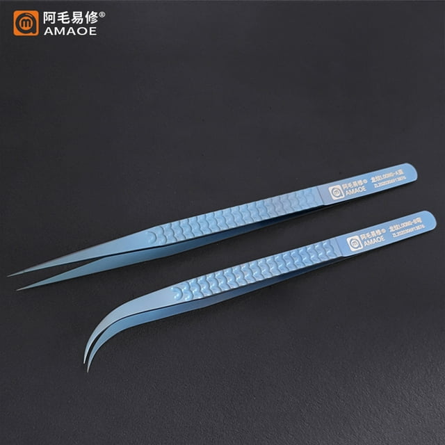 Precision Titanium Alloy Tweezers Bent Straight Tip Clip Jump Wire