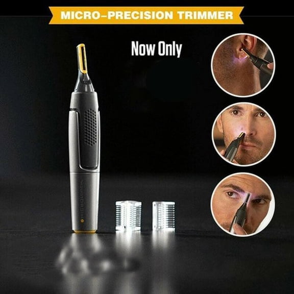 Precision Trimmer, Detail Trimmer, Stainless Steel, 6 In Length, Personal Grooming, Facial Touch-Ups, Gunmetal Gray, Pocket Size, 1 Pc