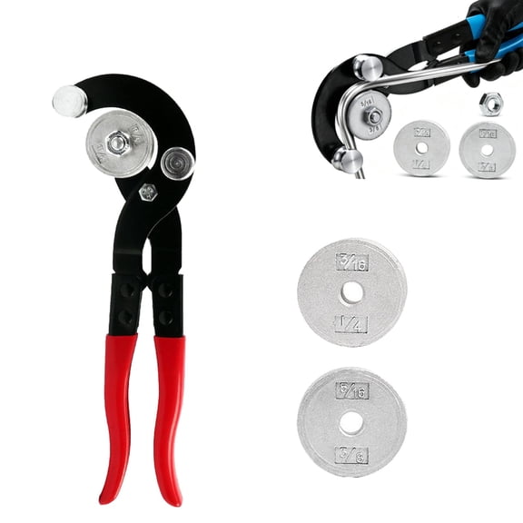 Precision Tube Bender, Brake Line Tools Bending Pliers with Non-Slip Handles, 3/16" 1/4" 5/16" 3/8" Tubing Bending Tool for Copper Pipe, Can Make Left, Right, and Offset Bends Up To 90°