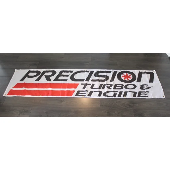 Precision Turbo & Engine Banner Flag Big 2X8 Racing Garage Mechanic Speed Shop
