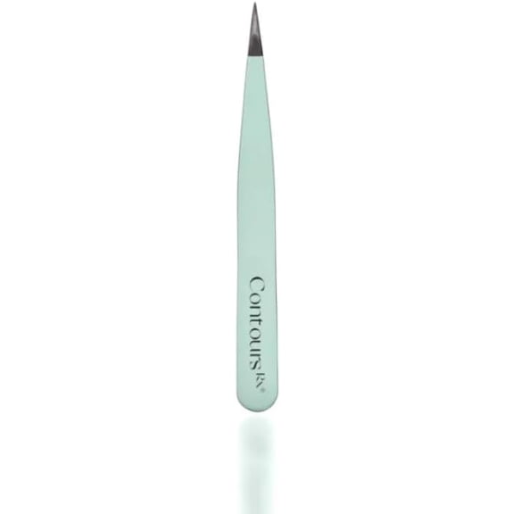 Contours Rx Precision Tweezers – Needle Nose Stainless Steel Tweezer for Lids by Design Placement, Eyebrow Grooming & Lash Application – TSA-Approved, 4 inch