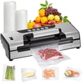 thumbnail image 1 of Precision Vacuum Sealer, 90Kpa Food Saver Vacuum Sealer Machine, 10-in-1 Functions, Easy-lock Handle, Double Pump Vacuum Sealer Machine with Bags Storage, Built-in Cutter, Stainless Steel, 1 of 9