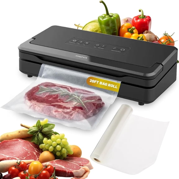 Precision Vacuum Sealer Pro, Includes Large Bag Roll (19ft), Wet & Dry Dual Food Vacuum Sealer Machine for Sous Vide and Long-Term Storage, 2-Year Warranty