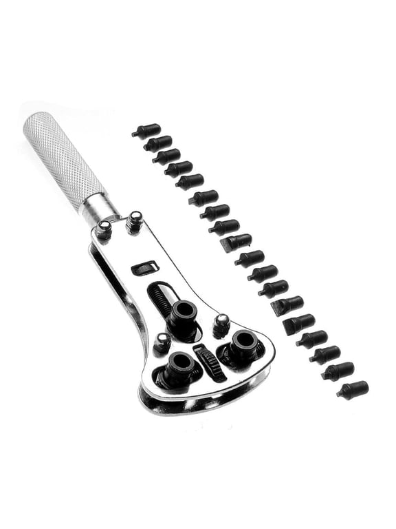Adjustable Watch Case Back Opener Tool, Wrench for Screw Back Watch Cases and Battery Replacement, TIKA