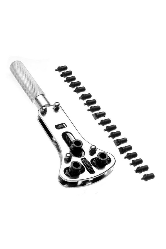 1-Set Precision Watch Case Back Opener Tool  Adjustable Wrench for Opening Waterproof & Screw-Back Watch Cases, DIY Watch Repair Tool for Battery Replacement TIKA