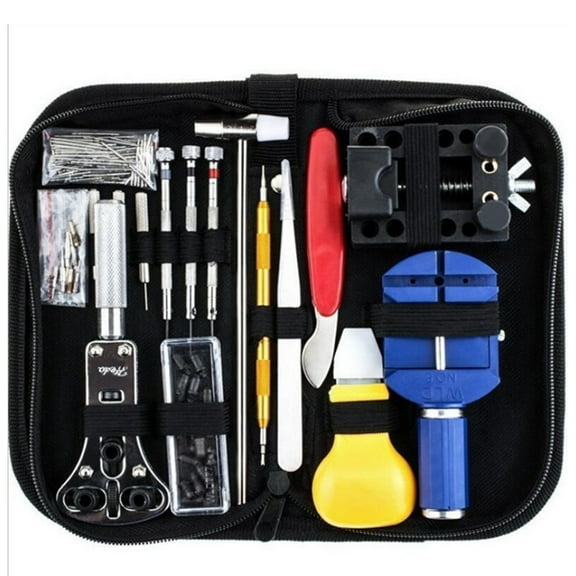 Precision Watch Repair Companion, 147 Pieces Stainless Steel Tool Kit, Spring Bar Tool Set, Link Pin Tool, Portable Carrying Case for Your Watch Maintenance Needs