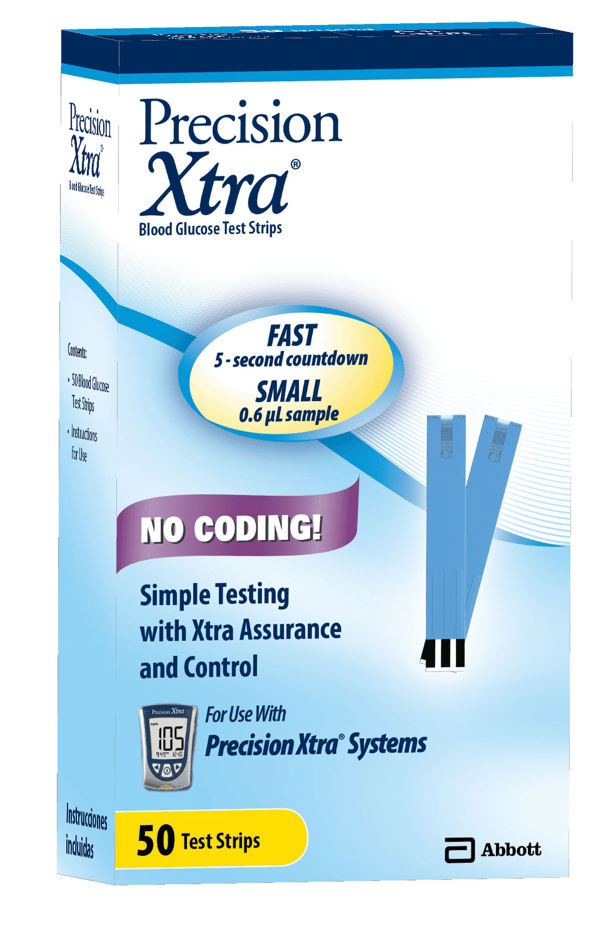 Precision Xtra Blood Glucose Test Strips, 50 Count Walmart Business Precision Xtra Blood Glucose Test Strips, 50 Count Walmart Business