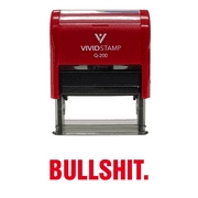 Precision and Convenience: Vivid Stamp Bullshit. Self Inking Rubber Stamp (Red Ink) - Medium