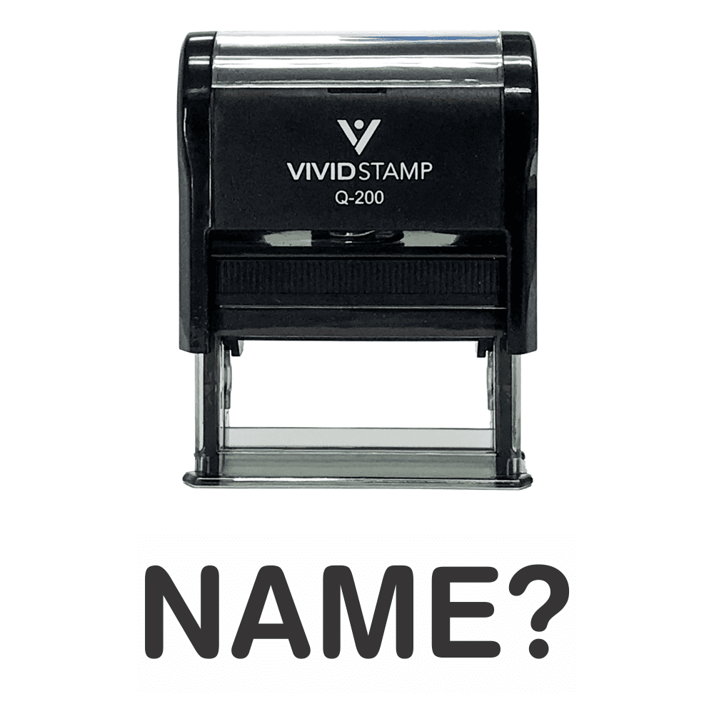 Precision and Convenience: Vivid Stamp Name? Self Inking Rubber Stamp (Black Ink) - Medium