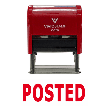 Precision and Convenience: Vivid Stamp Posted Self Inking Rubber Stamp (Red Ink) - Medium