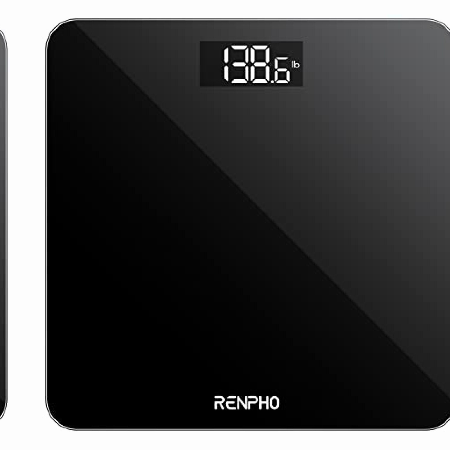 PrecisionFit LED Digital Bathroom Scale 400 lb Capacity, Sleek Round