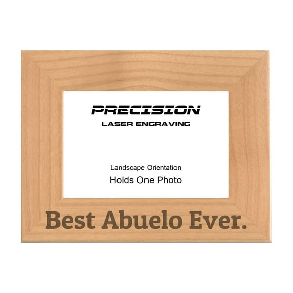 PrecisionNC Abuelo Frames Best Abuelo Ever Engraved Natural Wood Picture Frame Gift from Grandchild 4x6 Landscape