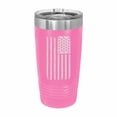 thumbnail image 1 of PrecisionNC American Flag United States Pride Engraved Stainless Steel Travel Mug Tumbler with Lid 20 ounce Pink, 1 of 2