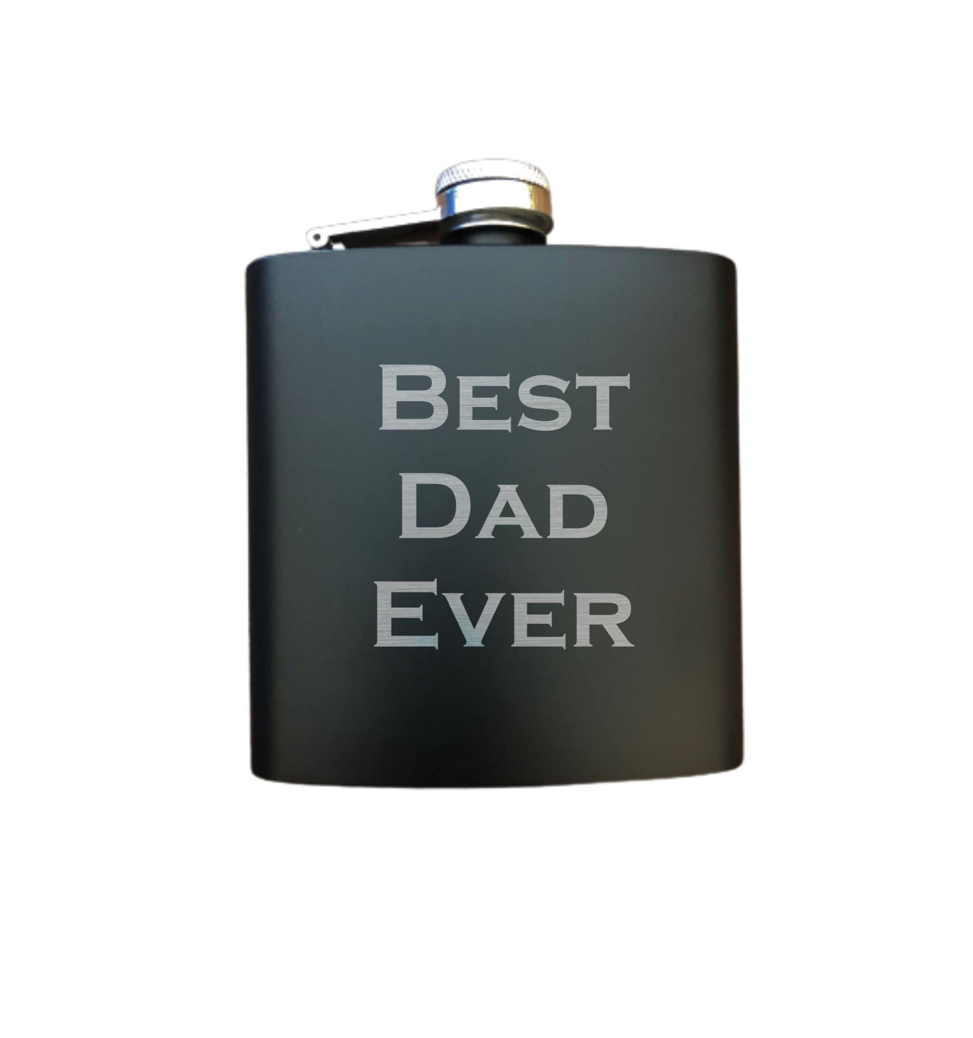 PrecisionNC Dad Gifts Best Dad Ever Engraved Stainless Steel 6 oz Flask ...