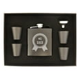 thumbnail image 1 of PrecisionNC Dad Gifts Number 1 Dad Ribbon Engraved Stainless Steel 6 oz Flask Fathers Day Large Box Set, 1 of 2