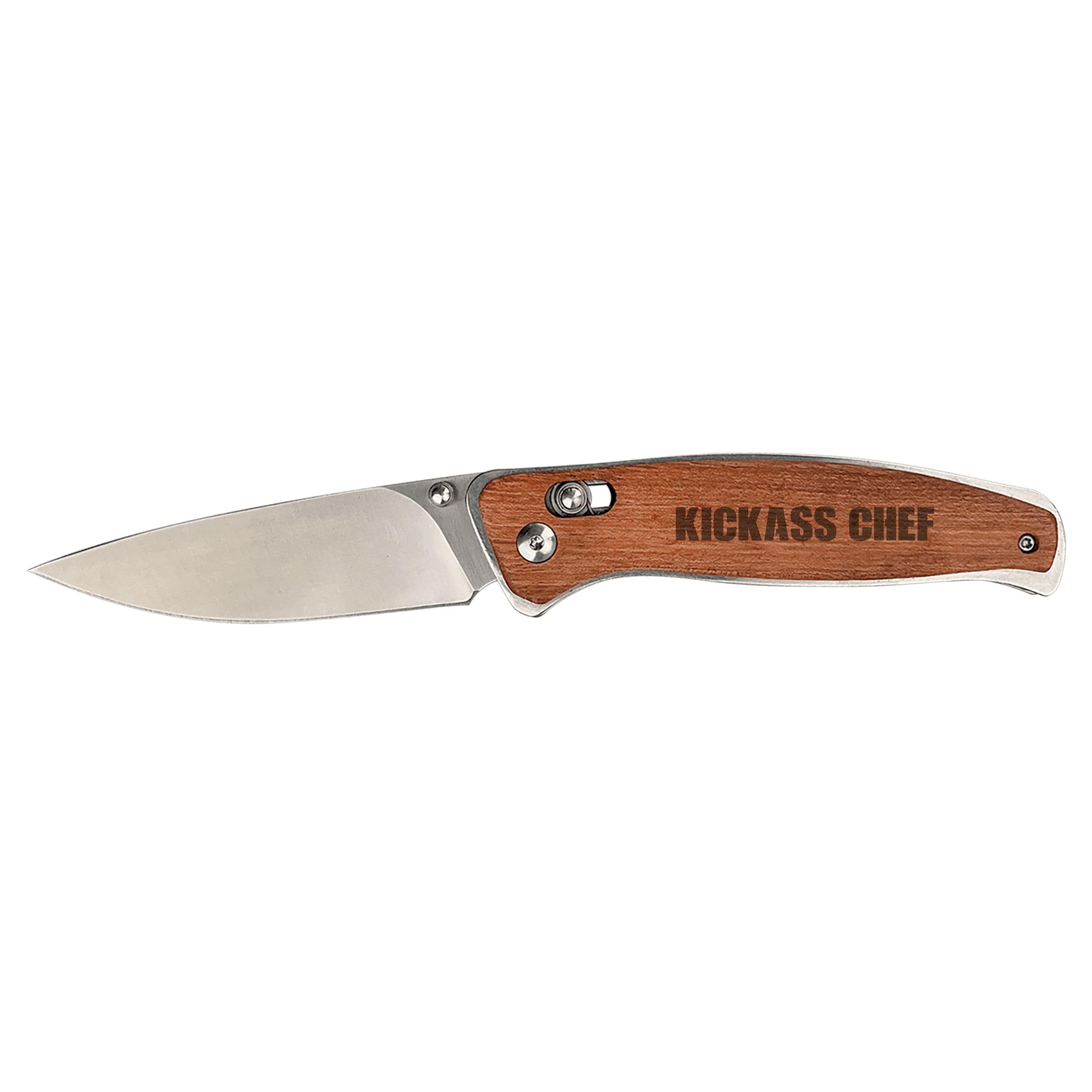 PrecisionNC Engraved Folding Knife Kickass Chef Hunting Camping Fishing Knives Gifts for Fathers Day