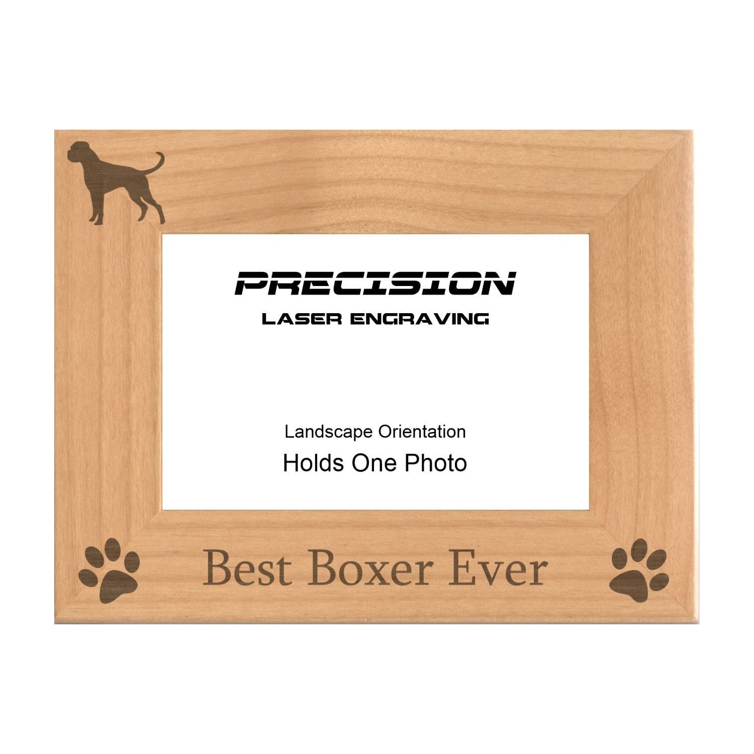 PrecisionNC Engraving Dog Pet Frames Best Boxer Ever with Paw Prints ...