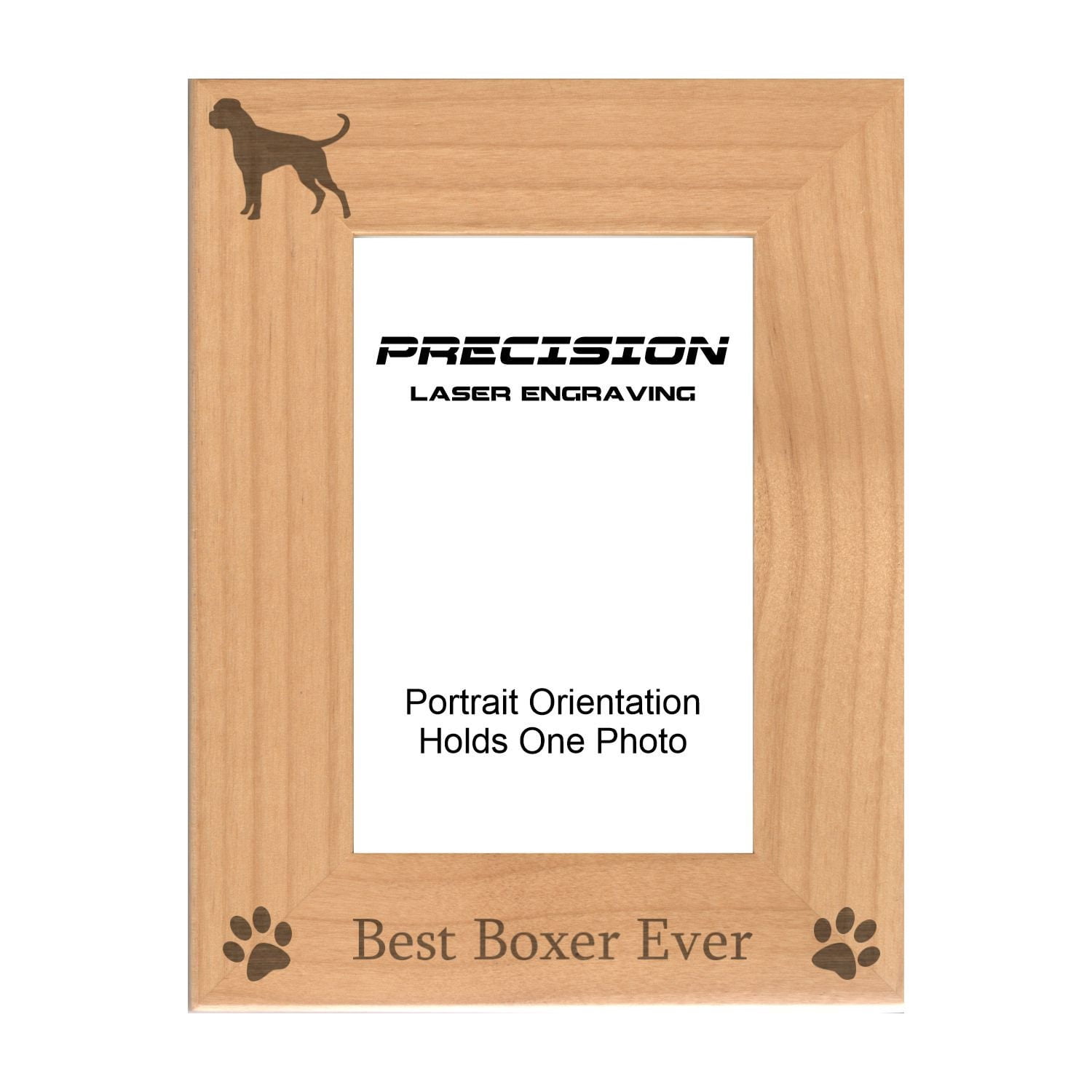 PrecisionNC Engraving Dog Pet Frames Best Boxer Ever with Paw Prints ...