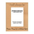 thumbnail image 1 of PrecisionNC Engraving Gift for Grandpa Granddaughter I Will Always be Paw Paw's Little Girl Engraved Natural Wood Picture Frame 5x7 Portrait, 1 of 4