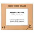 thumbnail image 1 of PrecisionNC Engraving Sports Frames Soccer Dad Engraved Natural Wood Picture Frame 8x10 Landscape, 1 of 4