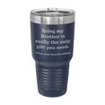 thumbnail image 1 of PrecisionNC Funny Brother Gifts Being my Brother is really the only gift you need Engraved Stainless Steel Travel Mug Tumbler with Lid 30 ounce Navy Blue, 1 of 2