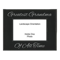 PrecisionNC Gift for Grandma Greatest Grandma of All Time Engraved Leatherette Black Picture Frame Mothers Day 4x6 Landscape