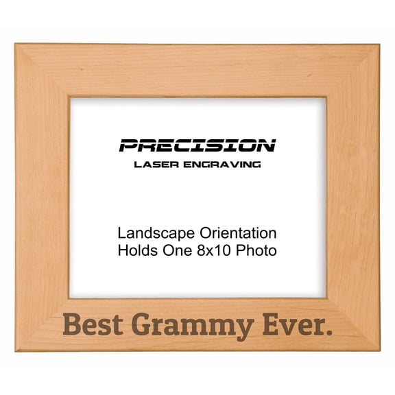 PrecisionNC Grammy Frames Best Grammy Ever Engraved Natural Wood Picture Frame Gift from Grandchild 8x10 Landscape