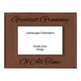 thumbnail image 1 of PrecisionNC Grandma Gifts Greatest Grammy of All Time Engraved Leatherette Brown Picture Frame Mothers Day 4x6 Landscape, 1 of 2