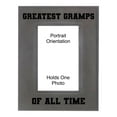 thumbnail image 1 of PrecisionNC Grandpa Gifts Greatest Gramps of All Time Engraved Leatherette Gray Picture Frame Fathers Day 5x7 Portrait, 1 of 2