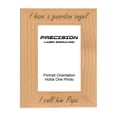 thumbnail image 1 of PrecisionNC Grandpa Remembrance Frame I have a guardian angel I call him Papa Engraved Natural Wood Memorial Picture Frame 5x7 Portrait, 1 of 4