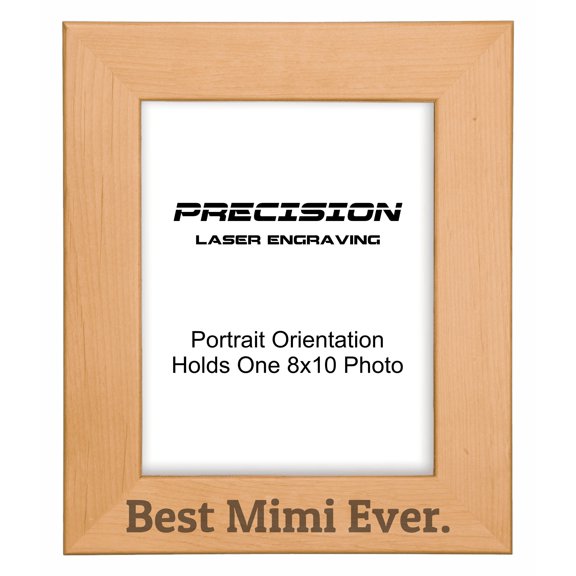 PrecisionNC Mimi Frames Best Mimi Ever Engraved Natural Wood Picture Frame Gift from Grandchild 8x10 Portrait