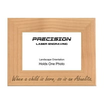 PrecisionNC Spanish Grandma Gifts When a child is born so is an Abuelita Engraved Natural Wood Picture Frame Newborn Baby 4x6 Landscape