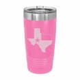 thumbnail image 1 of PrecisionNC Texas State Pride Engraved Stainless Steel Travel Mug Tumbler with Lid 20 ounce Pink, 1 of 2