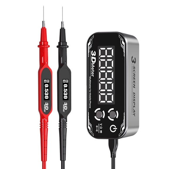 Precisions 3 Screen Multimeter Gold Plating Probes 2000mAh Long Battery Duration Easy to Carry For Technicians