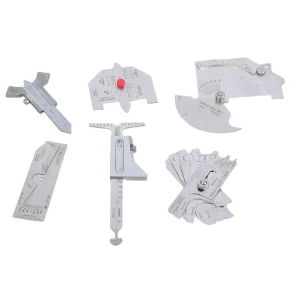 Precisions 6pcs Welding Gauges set Combination Measuring Tool Boiler Welding Gauges for & Industrial Professi