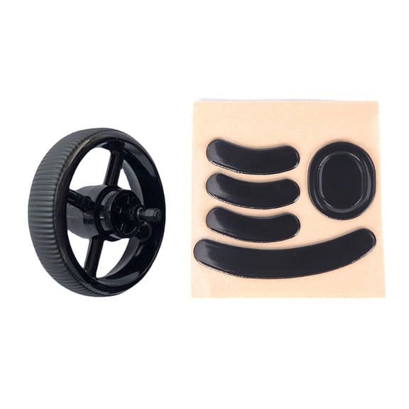 Precisions Black Mouse Scrolls Wheel and Skates Pad Set for GPRO2 Enhances Gaming Control