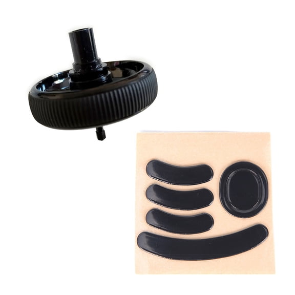 Precisions Black Mouse Scrolls Wheel and Skates Pad Set for GPRO2 Wireless Enhances Gaming Control
