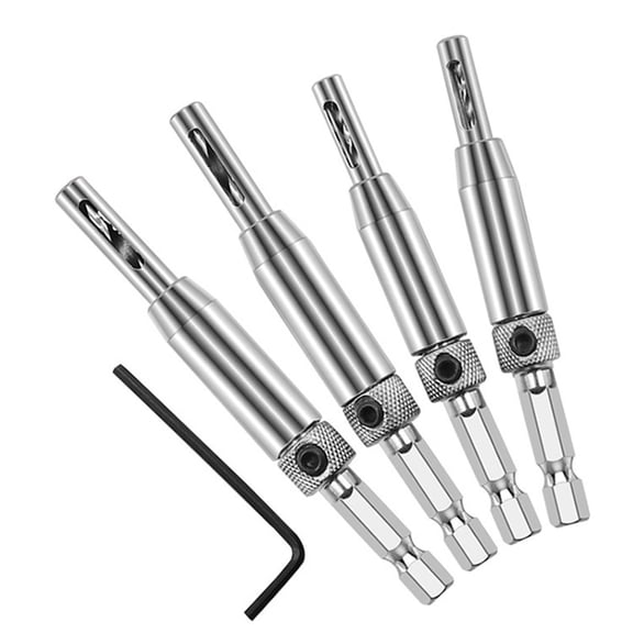 Precisions Centering Drill Bit Set for Woodworking and Cabinetry Hinge & Hardware Mounting, Hinge Hole Positioning