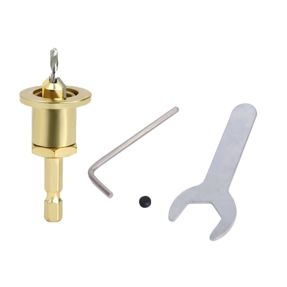 Precisions Countersink Drill Bit with Adjustable Depth Stop and 1/4" Hexagonal Shank for Drilling Applications Tool